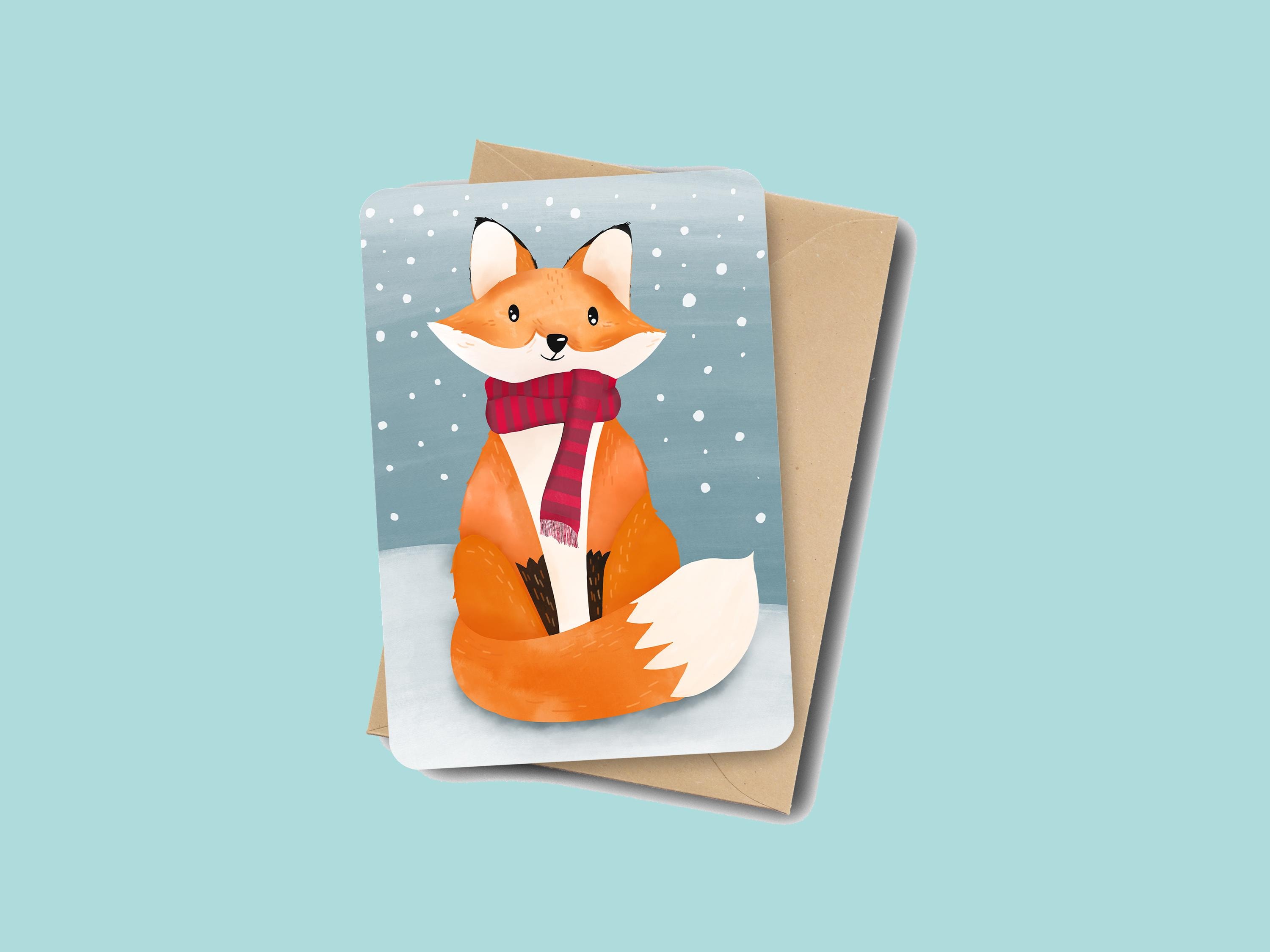 Weihnachtskarte  "Fuchs"