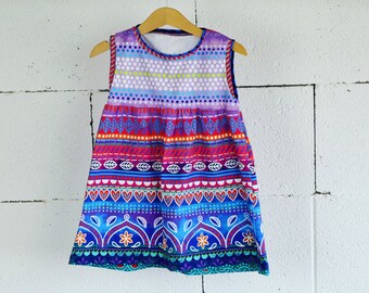 Summer dress made of jersey/ colorful (size 110)