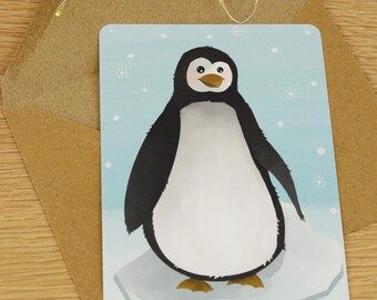 Weihnachtskarte  &quot;Pinguin&quot;
