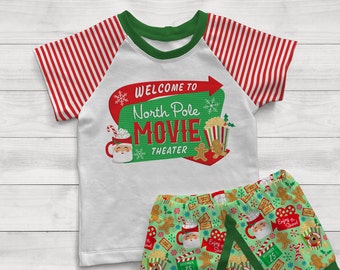 Kerstfilm png-bestand, shirtafbeelding, kerstshirt, filmavond, kerstshirtafbeelding, jongensoutfit, meisjesoutfit, gewoon confetti toevoegen