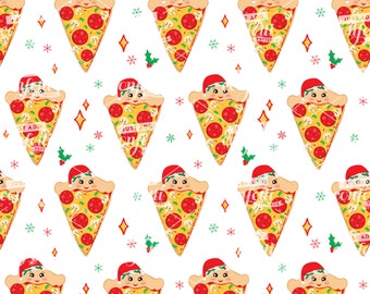 Pizza kerst naadloos bestand, naadloze kerstmis, pizza, kerstpatroon, jongensoutfit, meisjesoutfit, naadloos patroon, Just Add Confetti