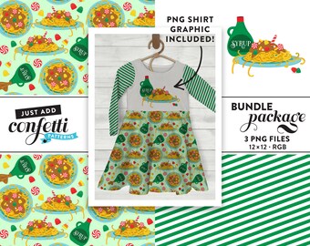 Naadloze bestand met vier voedselgroepen voor elfen BUNDEL, naadloze kerst, kerstpatroon, jongensoutfit, meisjesoutfit, gewoon confetti toevoegen