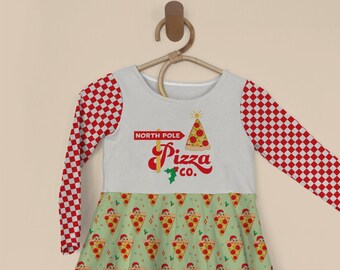 Pizza kerst PNG-bestand, afbeelding shirt, kerstshirt, pizza, afbeelding kerstshirt, jongensoutfit, meisjesoutfit, gewoon confetti toevoegen
