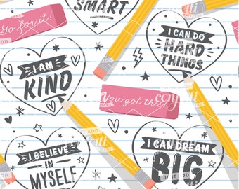 Notitieboekjehartjes Terug naar school naadloos bestand, terug naar school naadloos, terug naar school, notitieboekje, potlood, stofontwerp, voeg gewoon confetti toe