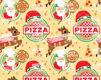 Pizza kerst naadloos bestand, naadloze kerstmis, pizza, kerstpatroon, jongensoutfit, meisjesoutfit, naadloos patroon, Just Add Confetti