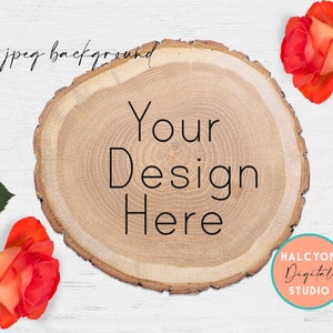 Background mockup wood and rose product photography digital backdrop flatlay