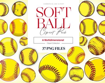 Watercolor Softball Clipart, Sports, Softball PNG, Ball Clipart, Softball Mom, Sport Softball, Sports Poster