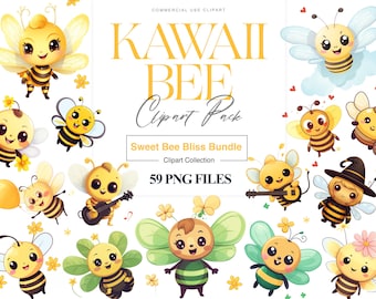 Clipart abeille kawaii, abeille, Clipart mignon bourdon, impression d'abeille de dessin animé, abeille, Images de bébé abeille, abeille PNG