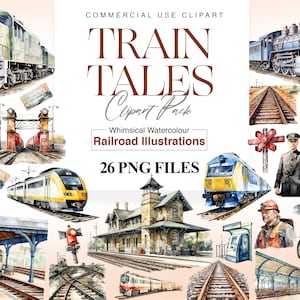 Imágenes Prediseñadas de tren, ferrocarril, tren azul, tren vintage, tren de vapor PNG, decoración de guardería, arte de pared, regalos para niños