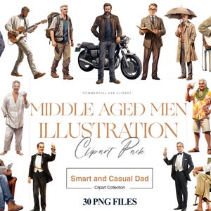 Clipart homme, homme barbe, clipart senior, personnes âgées, personnes âgées rigolotes, fête des pères, clipart homme riche, impressions papa