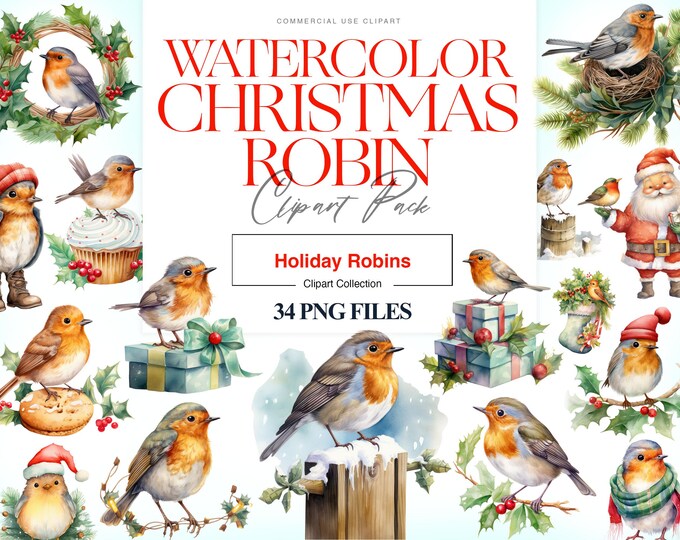 12 Christmas Robin Clipart PNG, Graphics Christmas Cardinal Clipart PNG ...