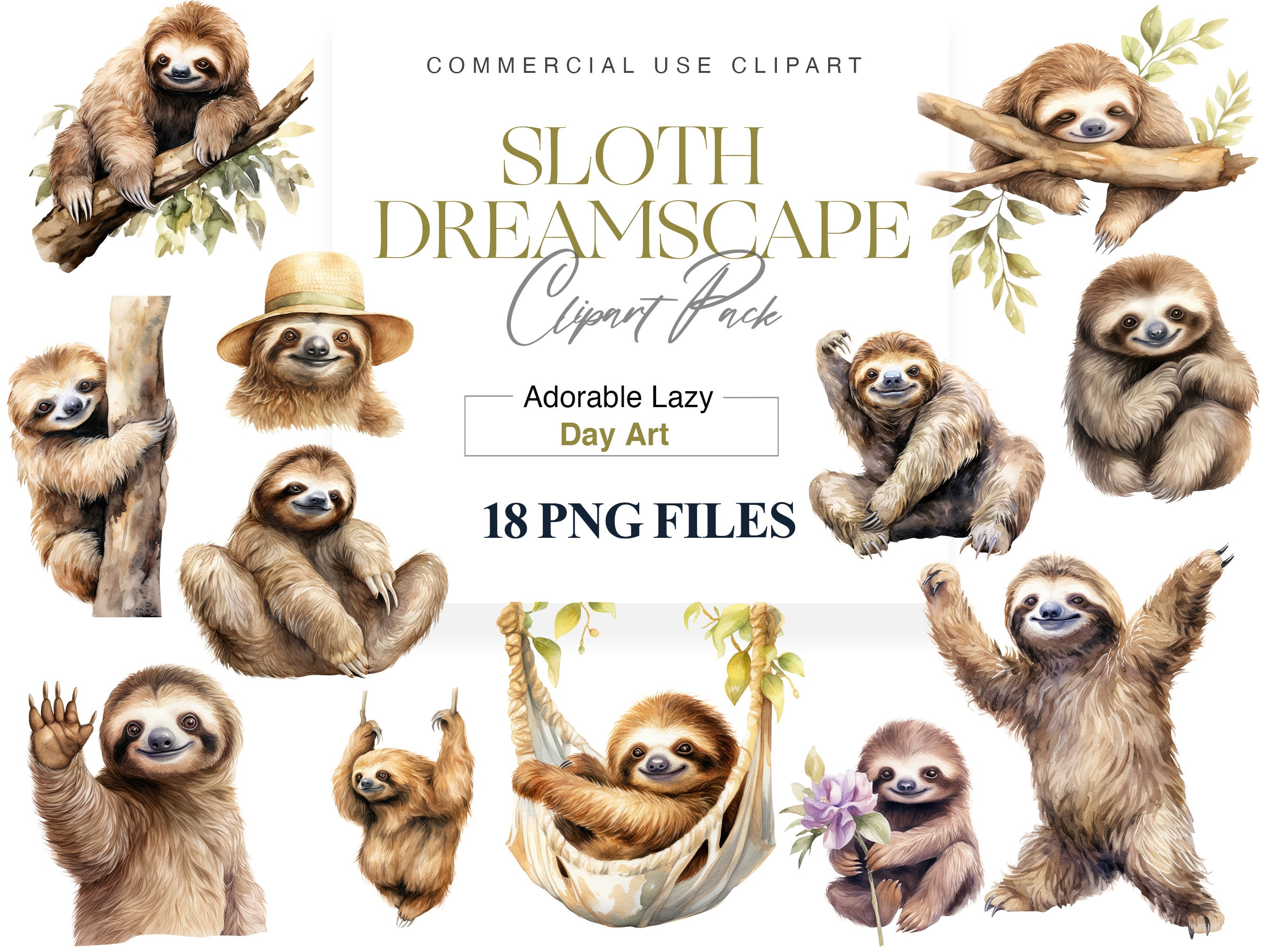 Emoji sloth clipart, sloth, emoticons clipart, commercial use, instant
