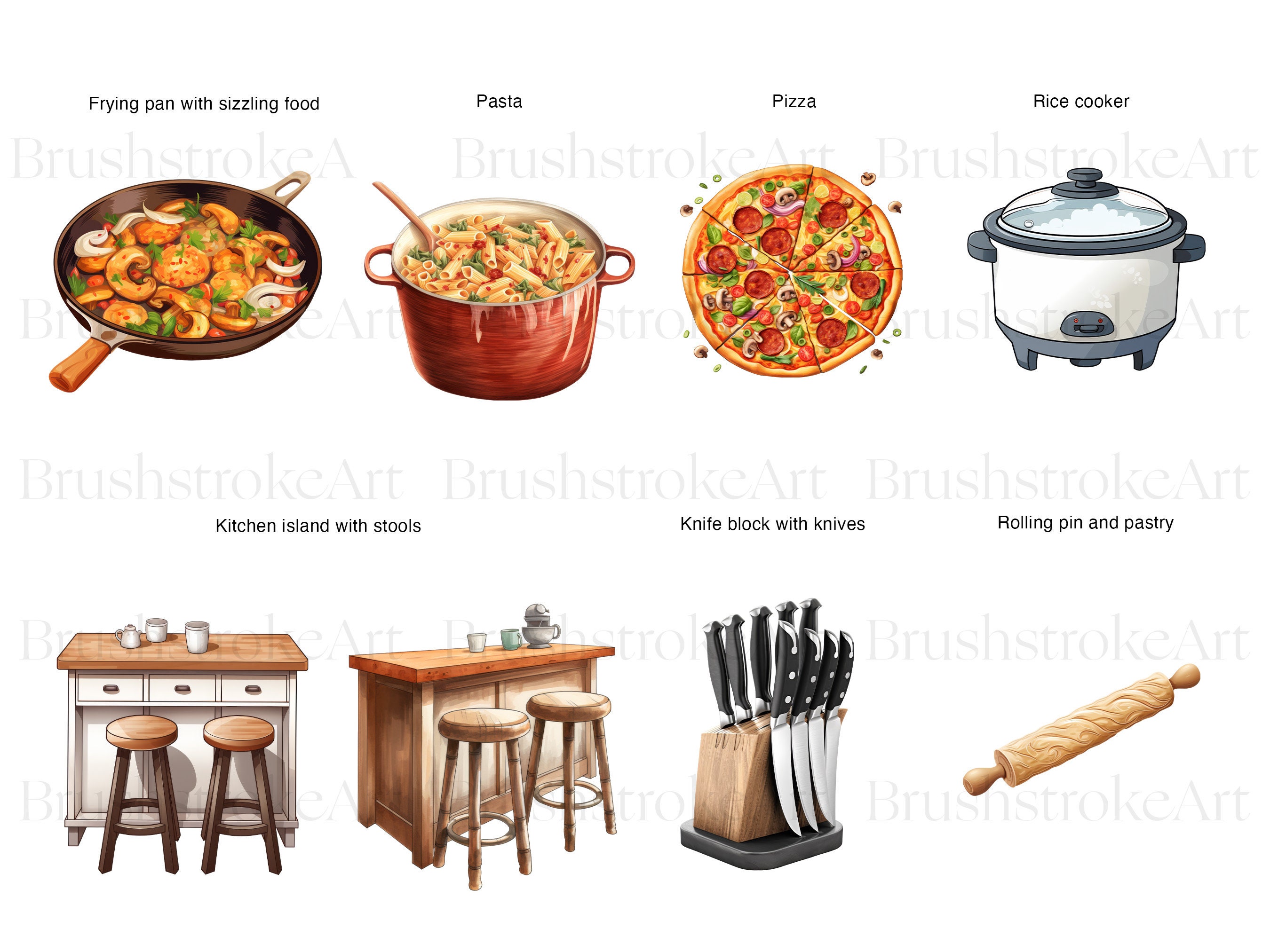 Cooking Illustration Clipart, Kitchen Utensil, Baking Clipart, Chef PNG,  Baking Tools Clipart, Cooking Images - Etsy Israel, image size:2700x2025