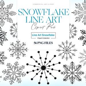 Clipart de flocons de neige hiver, Silhouette de flocon de neige, Noël des cliparts, neige, clipart météo, flocon de neige imprimable