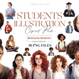 Clipart per studenti, studentessa universitaria, clipart per adolescenti, bambini a scuola, ragazzo afroamericano, studente universitario, scuola