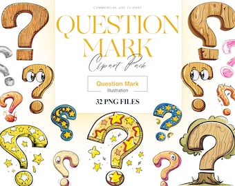 Clipart point d'interrogation, PNG question, ressources pour l'enseignant, symbole de la question, clipart PNG, lot de point d'interrogation