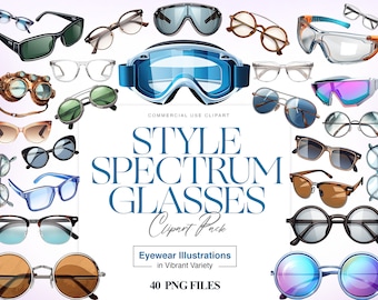 Watercolor Sunglasses Clipart, Heart Sunglasses, Hipster Glasses, Summer Sunglasses PNG Images