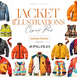 Clipart veste, veste colorée, doudoune, clipart vêtements, veste en cuir, veste motard, mode masculine