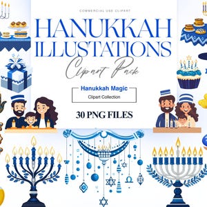 Clipart joyeux Hanoucca, Torah, clipart Dreidel, pièces de monnaie en chocolat, lumières de Hanoucca, menorah, fête juive PNG