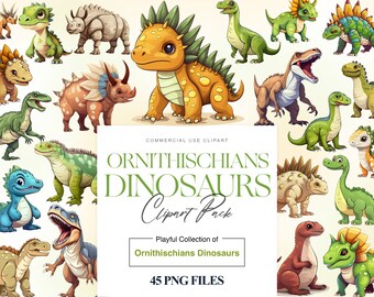 Watercolor Dinosaur Clipart, Stegosaurus, Triceratops Clipart, Baby Dinosaurs, Jurassic Clipart, Dinosaur PNG
