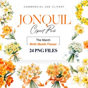Fleur du mois de naissance Jonquille, couronne aquarelle, fleurs sauvages, décoration de mariage, carte d'anniversaire, PNG floral printanier