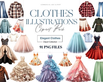 Kleding illustratie clipart, winterkleren, trui, mode clipart, shirt, broek clipart, jeans, T-shirt, trui, mode-clipart