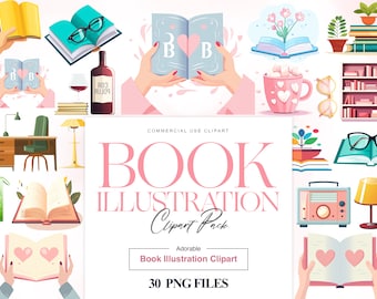 Ilustración de libros de acuarela, imágenes prediseñadas de libros, lectura, imágenes prediseñadas de estantería, biblioteca, amante de los libros, pegatinas de lectura