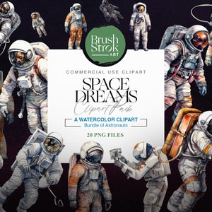 Aquarell Astronaut Clipart, Aquarell Weltraum, Galaxie, Rakete, Kinderzimmer Wandkunst, Astronaut PNG
