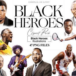 Imágenes prediseñadas de la historia afroamericana, Martin Luther King, Black Lives Matter, mujeres afroamericanas, Maya Angelou, mes de la historia afroamericana
