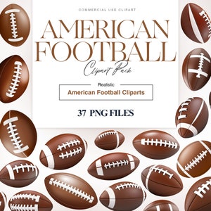 Football américain aquarelle, clipart sport, rugby, sport américain, clipart ballon de football, Illustration Sport