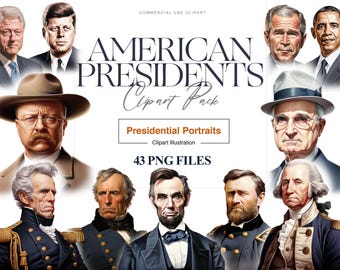 US President Clipart, Abraham Lincoln, President of America, George Washington, Barack Obama, Black President