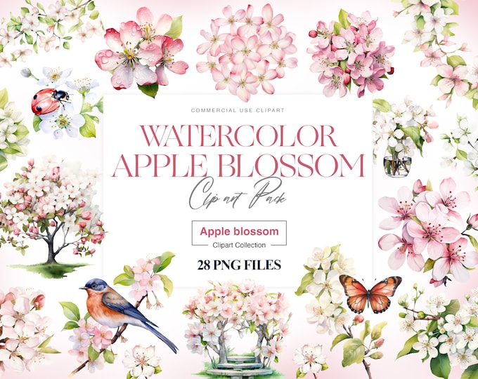 Apple Blossom Flower Svg, Apple Blossom Clipart, Apple Blossom Png ...
