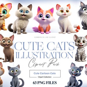 Süße Katzen Clipart, Maine Coon, Katzenrasse, Amerikanisch Kurzhaar, Katze PNG, glückliches Kätzchen Clipart, Haustier, Katzenkindergarten