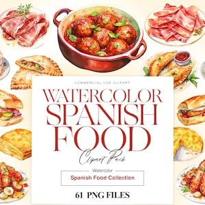Imágenes Prediseñadas de comida española, Cocina española, Flan, Gráficos de comida PNG, Churros, Comida de acuarela PNG, Menú del restaurante