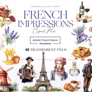 Aquarel Frankrijk Clipart, Eiffeltoren, Parijs PNG, Franse vlag, vrouw, wijn, reisafbeeldingen, kunst aan de muur