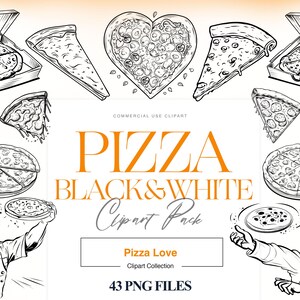 Pizza Line Art, Italian Food Pizza PNG, Fast Food Pizza Slice, Pepperoni Pizza Doodle, Pizza Print, Brunch