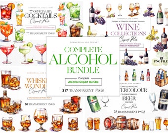 Alcohol Drinks Clipart| IBA Oficial Cocktail| B25 Shots Clipart| Manhattan Cocktail| Scotch Whiskey| Beer PNG