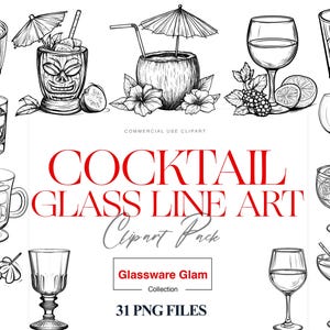 Cocktailglas Line Art, Cocktail-Symbol, Martini-Glas, Weinglas, Cocktailkarte, Signature Drink, Schnapsglas