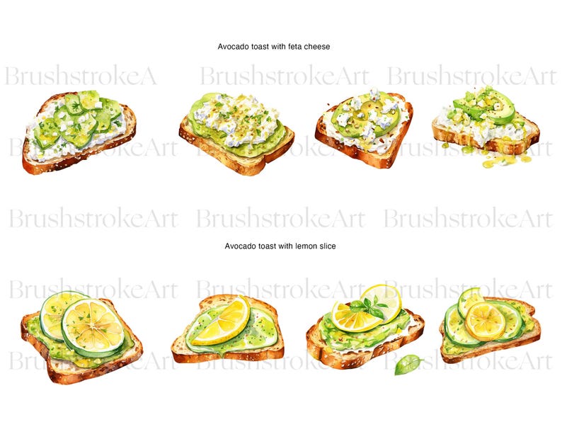 Clipart avocadotoost, liefde avocado, gezonde voeding, veganistisch eten, avocado png, clipart brood, ontbijt, toast afbeelding 4