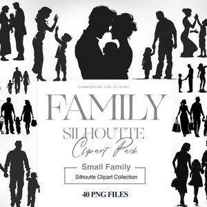 家族のシルエット クリップアート、家族のサイン PNG、ママと子供たち PNG、家族のデザイン、記念日の贈り物、家族のシャツ