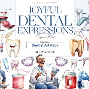 Imágenes Prediseñadas de dentista, equipo médico, cepillo de dientes, enfermera de acuarela, imágenes prediseñadas médicas, dientes Kawaii, PNG dental