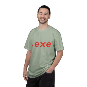 t-shirt exe | T-shirt avec logo ordinateur rétro minimal, T-shirt homme drôle, chemise femme, T-shirt unisexe homme femme, t-shirt cadeau fantaisie