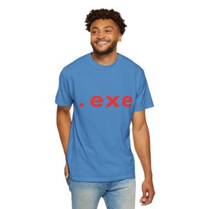exe-T-shirt | Minimaal retro computerlogo T-shirt, grappig heren-T-shirt, damesshirt, uniseks T-shirt mannen vrouwen, nieuwigheid cadeau Tee