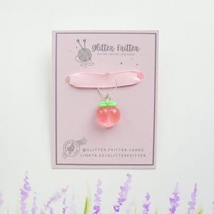 Peach Stitch Marker: Knitting Crochet Accessory, Progress Keeper