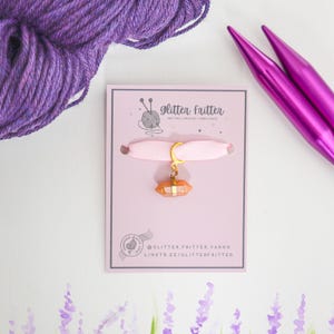Crystal Drop Stitch Marker: Knitting Crochet Accessory