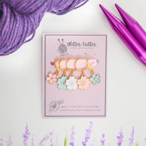 Flower Garden Stitch Marker Set: Knitting Crochet Accessory
