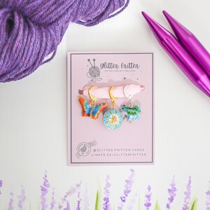 Secret Garden Stitch Marker Set: Knitting Crochet Accessory