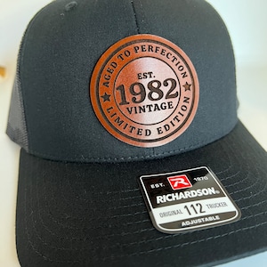 Birth Year Hat | Customized Birthday Gift Leather Patch Hat