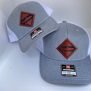 Father and son matching hats for Christmas dad gift, Richardson 112 youth hat, Dad and son Wildlife trout matching hats