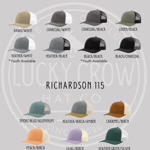 Pu&ograve; includere: Una selezione di cappelli da camionista Richardson 112 e 115 in vari colori e motivi. I cappelli presentano una parte posteriore in rete e una parte anteriore strutturata. I cappelli sono disponibili in colori come kaki, carbone, nero, m&eacute;lange, blu fumo, caramello, pesca, lilla e verde m&eacute;lange.